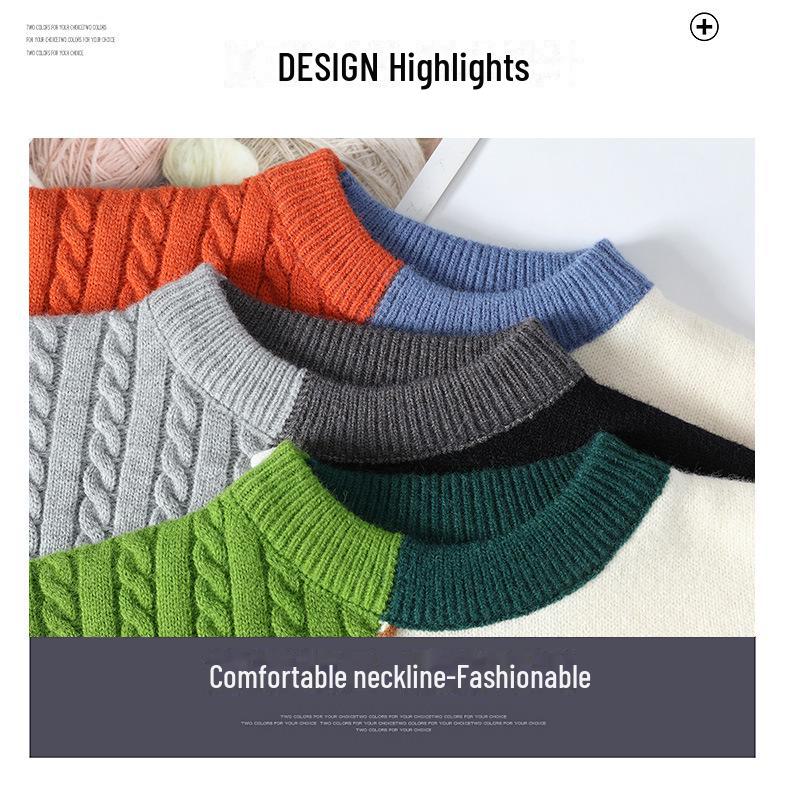 Men's Casual Round Neck Knitted Sweater - Autumn/Winter Collection