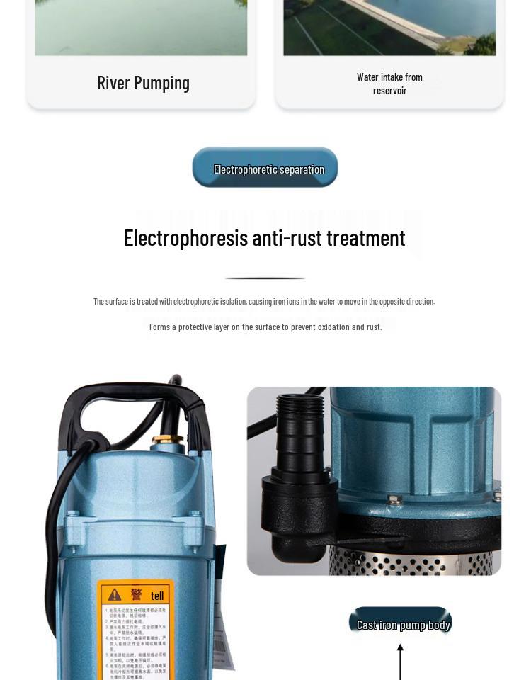 Dayuan 220V High-Pressure Submersible Pump for Agricultural, Industrial, and Household Water Irrigation