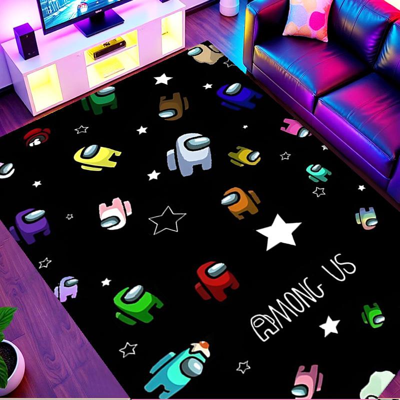 Among Us Print Rug, Washable Floor Carpet, For Entryway Dorm Laundry Room Office Study, Home Decor Birthday Christmas Gift