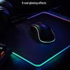 RGB Luminous Gaming Mouse Pad - Large, Thick, LED Rubber Desk Mat with Lock Edge Pattern