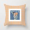 Cuscino Blu e Arancione Nordico Copricuscino Geometrico per Divano del Soggiorno Cuscino Inglese Blu Ins Cuscino per Finestra a Baia Arancione