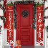 Christmas banners and couplets, 300D Oxford cloth door curtains, outdoor decorations, door stickers, background cloths, hanging flags