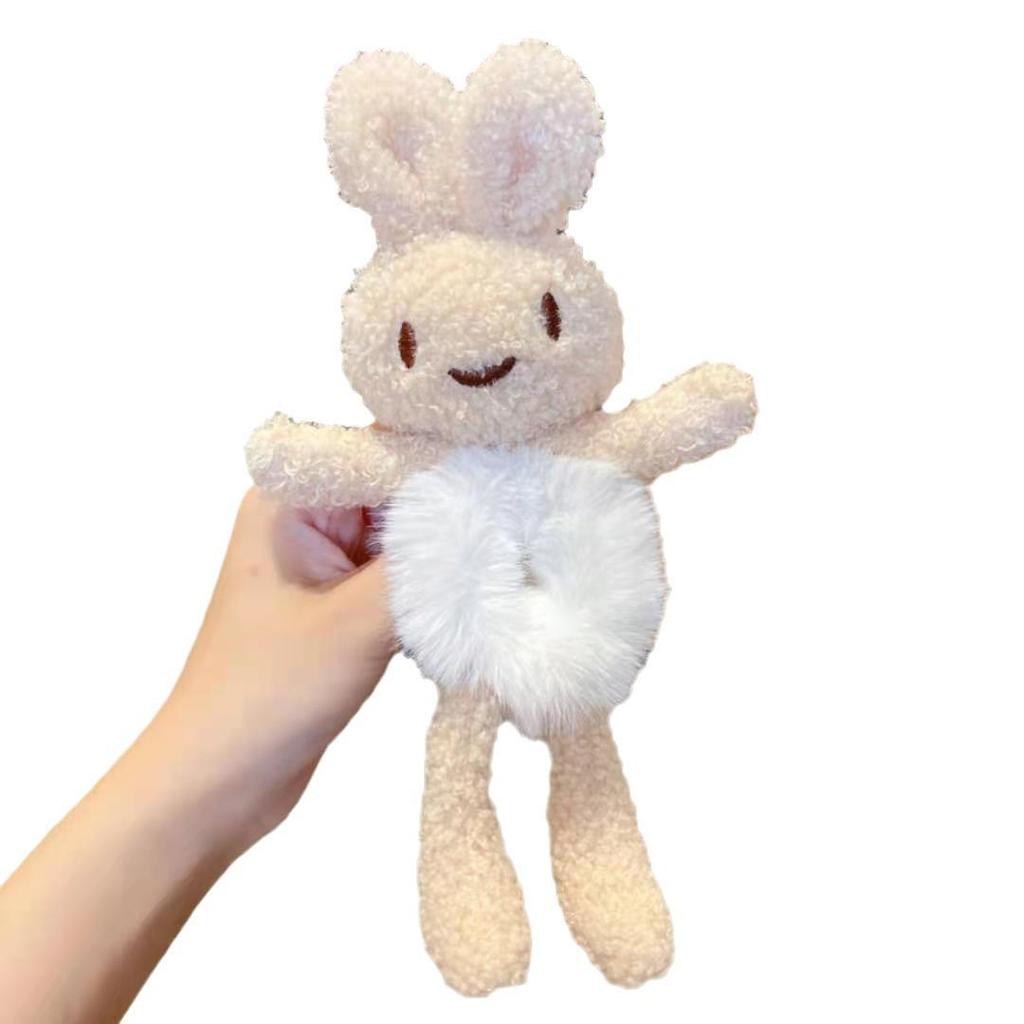 Plush Bear Headband & Hair Tie for Women - Cute Winter Accessory