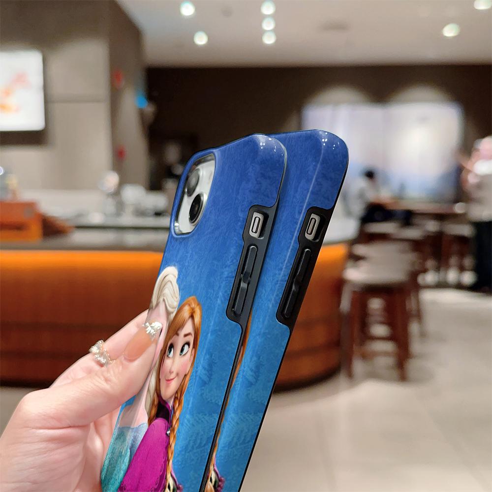 Frozen Elsa Double Layer Phone Case, Compatible with iPhone X/SE/7/8/11/12/13/14/15/16/17 Pro Max Plus