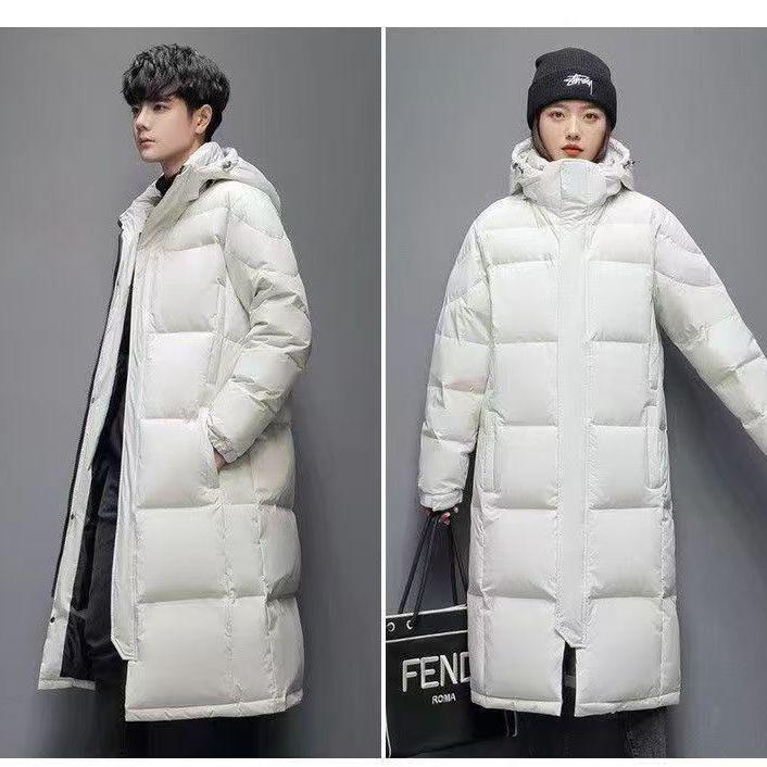 Unisex Superlanger Baumwollgepolsterter Wintermantel für Kunstakademie-Prüfungen