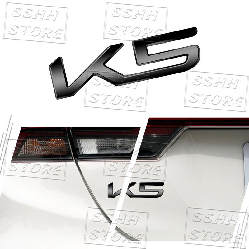 Creative Car 3D Metal K3 K5 K8 Logo Emblem Fender Rear Trunk Door Bumper Sticker For Kia Forte Ceed Cerato Rio Picanto Decor UD6