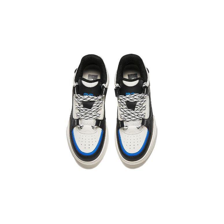 Anta Kids Comfortable Shock Absorbing Wear Resistant Low Top Sneakers Kids Sneakers Black White 312418009R-3