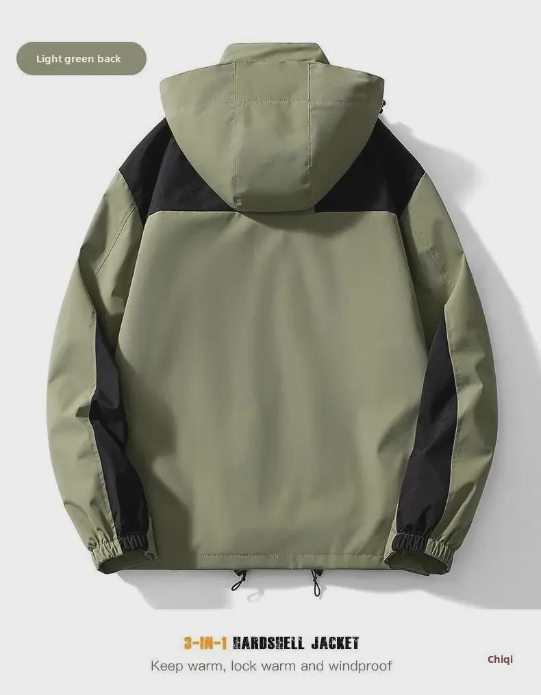 Men's and Women's Windproof, Waterproof, and Oil-Resistant Thickened Mountaineering Jacket for Autumn and Winter