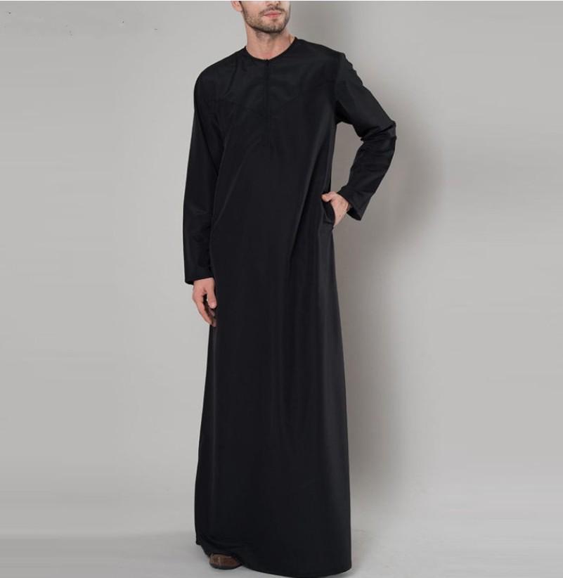 2026 Men's Loose Zipper Robe: Middle Eastern Arab and Malaysian Style
