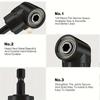105° Hexagonal Handle To Square Bit Connecting Rod Electric Drill Wind Batch Conversion Sleeve Wrench 1/2 3/8 1/4 Conversion Rod
