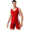 Men One-piece Leotard Color Block Short Jumpsuit Nightwear U Neck Sleeveless Bodysuit