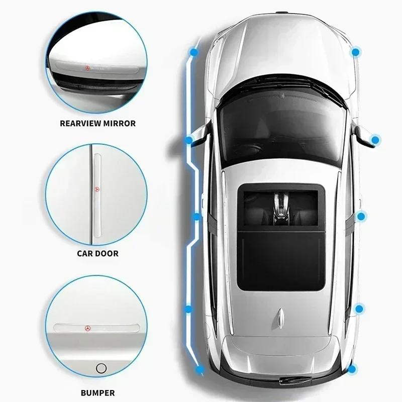 ZQE1  4pcs/set Car Door Bowl Handle Protector Stickers Transparent Anti-scratch Film for Mercedes Benz W211 W204 W210 W203 CLA GLA