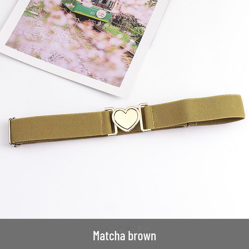 Unisex Adjustable Elastic Braided Canvas Belt with Alloy Buckle