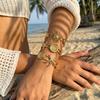 Summer Ocean Starfish Turtle Sun Shell Bracelets for Women Stainless Steel Sunlit Vibes Vacation Resort Holiday Jewelry Gifts