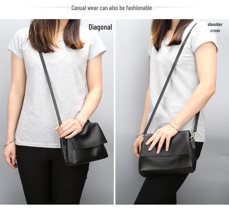 Nuova Borsa a Spalla da Donna Multi-Strato in Vera Pelle 2025 - Alla Moda, Versatile, Borsa Quadrata a Tracolla in Pelle di Mucca Casual