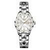 Women'S Fashion Rhombus Double Calendar Luminous Waterproof Quartz Watch Solid Belt
