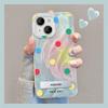 Applicable To Apple 15 Mobile Phone Case Iphone14promax Color Polka Dot Stand 13 Feather Yarn 12 High-end Large Hole