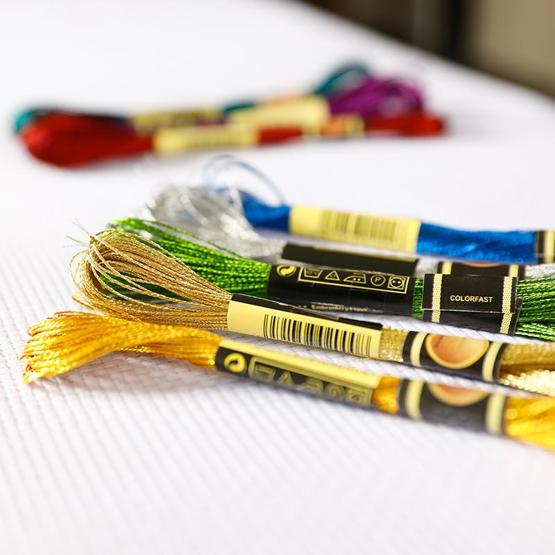 16M/roll Multi-color Gold And Silver Thread Computer Embroidery Gold Thread DIY Cross-stitch Metal Thread TJ20500