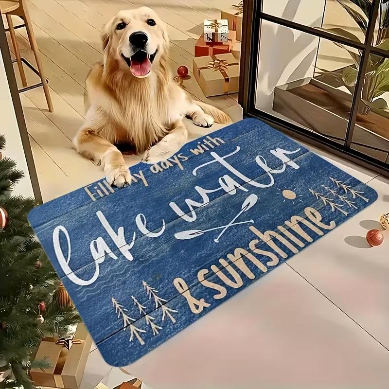 

Charming Welcome To The Lake Door Mat Suitable for Entrance Living Room Kitchen with Lake Living Decor Lake House Decoration 50X80cm