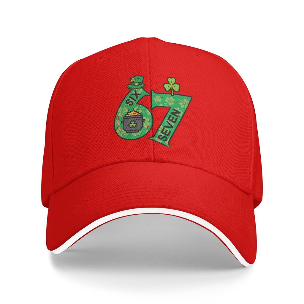 Six Seven 6 7 St Patricks Day 67 Paddys Meme Sun Baseball Cap Summer Unisex-Teens  Print TTennis Skate Baseball Caps