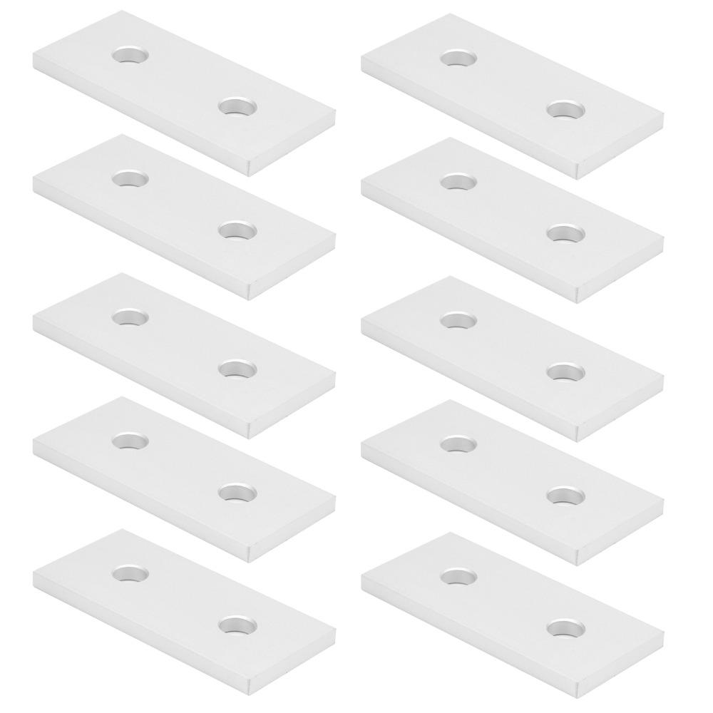 10Pcs Aluminum Joining Plate 3030 2 Hole Aluminum Flat Connecting Plate Flat Reinforcement Plate