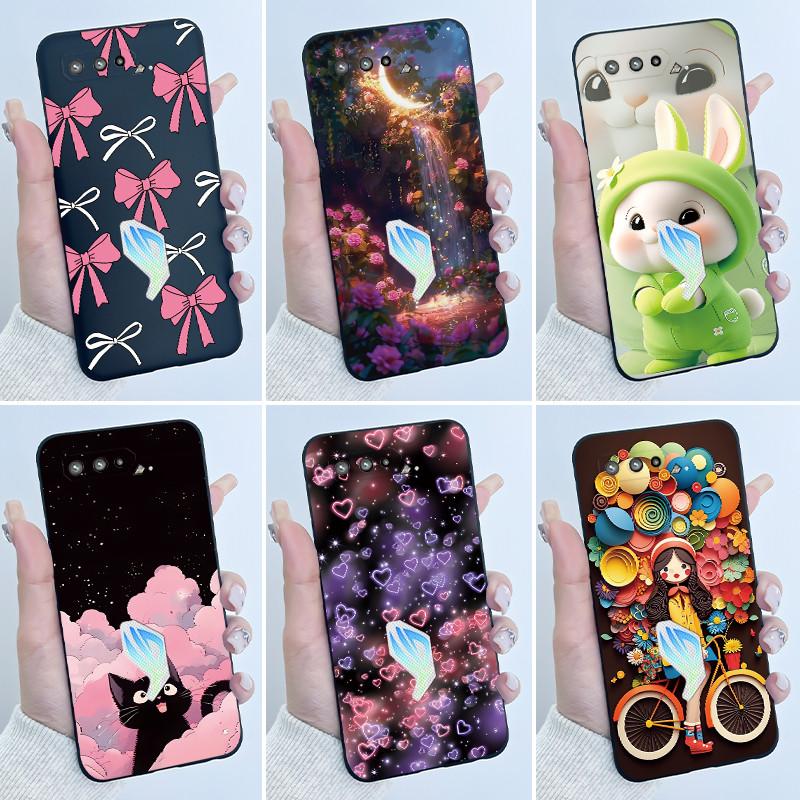 For Asus ROG Phone 5 5s Case Luxury Cute Love Rabbit Funny Soft TPU Silicone Protective Back Cover For Asus Rog 5 5s Phone Case