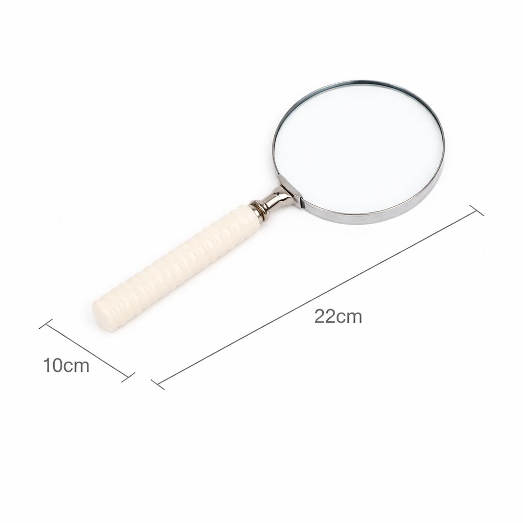 Vintage Style Magnifying Glass With Carved Resin Handle