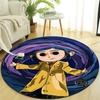 1pc Coraline (5) Design Printed Area Round Carpet for Bedroom Living Room Home Decor Rugs Mat Non Slip Mat Rug for Bedside