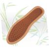2pairs Bamboo Charcoal Insoles Leather for Shoes Sweat Absorption Damping Shoe Pads Comfort Insoles
