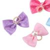 20pcs Pearl Decor Polka Dot Bow Hair Scrunchies Polka Dot Pattern Dog Bow Hair Bands  Pet Grooming