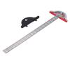 Woodworker Edge Ruler Protractor Portable Stainless Steel Angle Measuring Tool Carpenter