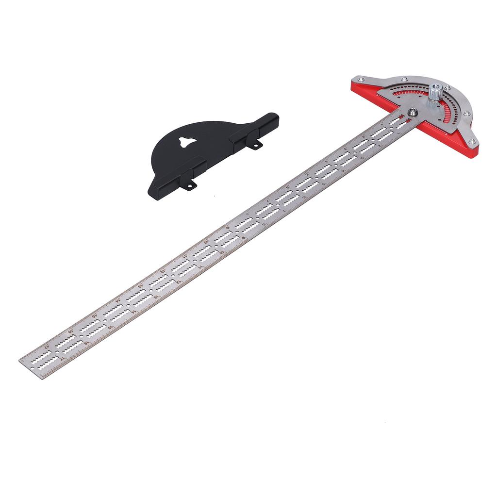 Woodworker Edge Ruler Protractor Portable Stainless Steel Angle Measuring Tool Carpenter