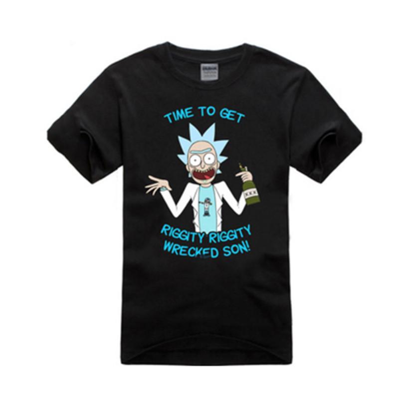 Rick And Morty T Shirt Men Short Sleeve Polyester Breathable Summer Casual Style For Teens