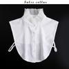 Elegant White Layered Doll Collar Half Shirt Blouse Detachable False Collar Ruffled High Neck Sweater Decorative Collar