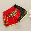 Unisex Muay Thai Şort Buz Ipek Baskılı Nakış Elastik Bel Boks Mücadele Kickboks Grappling Eğitim Egzersiz Spor Şort