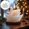 boat white swan candle silicone mold beautiful white swan resin mold on board white swan cement gypsum mould crafts molds