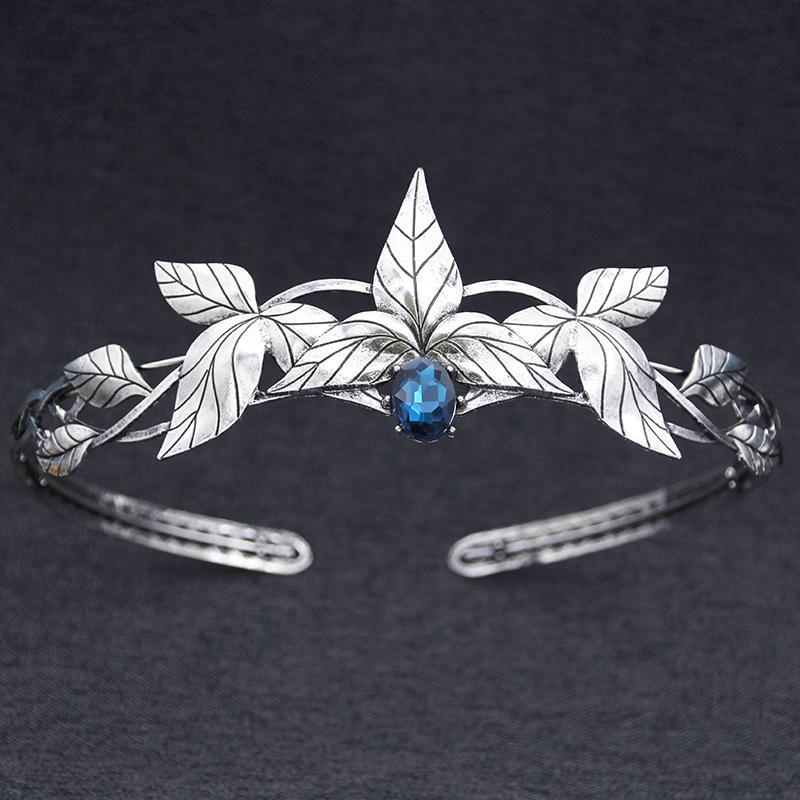 Vintage Baroque Green Crystal Tiaras Crown Princess Queen Diadems Wedding Bridal Hair Accessories Party Prom Hair Jewelry