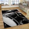 Drum Kit Music Instruments Drum Set Carpet Rug for Home Living Room Bedroom Sofa Doormat Decor,kids Area Rug Non-slip Floor Mat