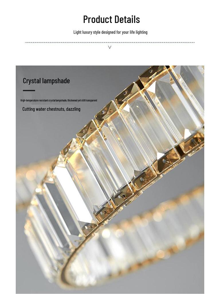 Modern Luxury Duplex Crystal Chandelier for High Ceiling Staircase & Villa Living Room
