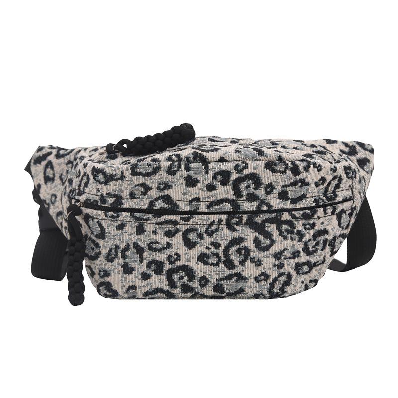 Leopard print saddle bag women s ins tide multi-functional shoulder bag Spice girl style fashion foreign style Oxford cloth change bag