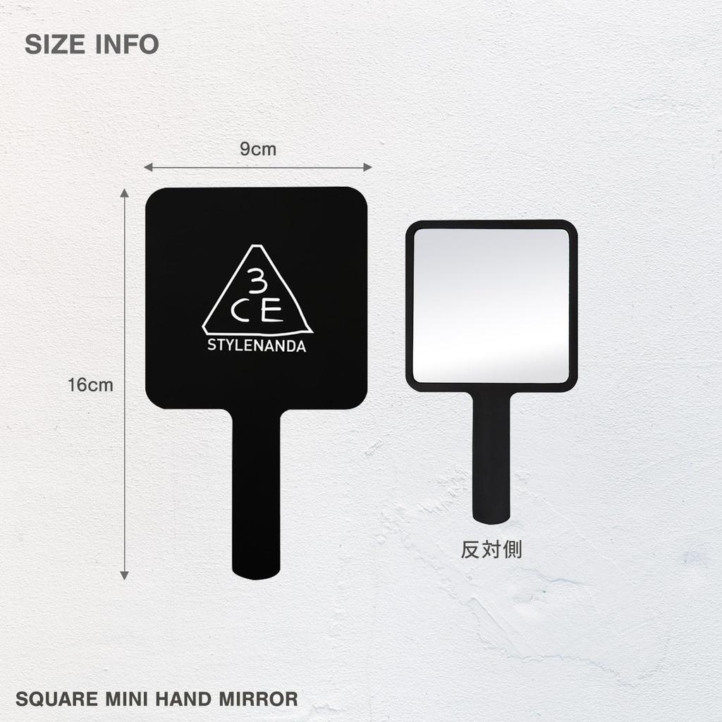 3CE Square Mini Hand Mirror Pink Rumor