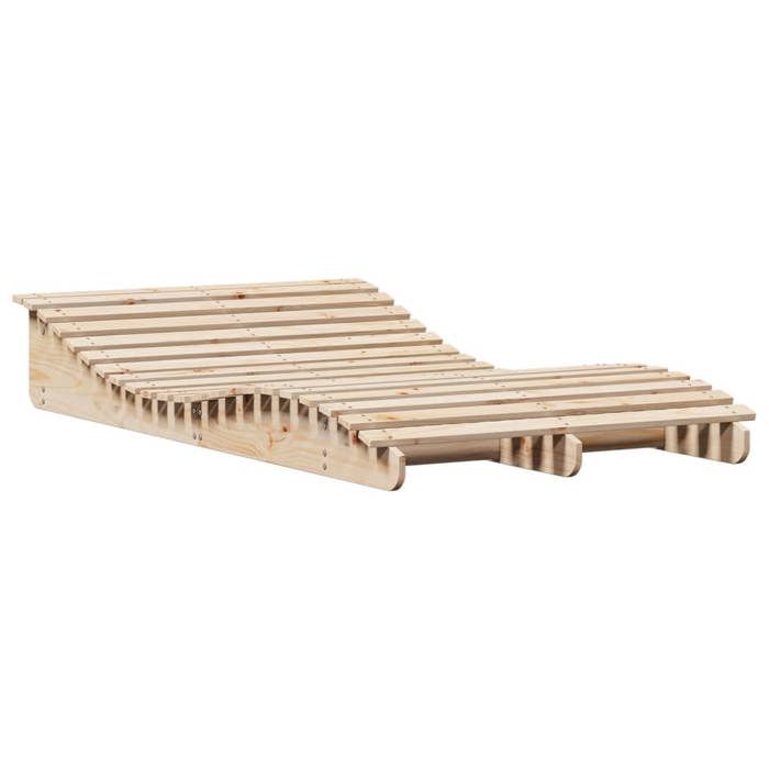 VidaXL Chaise Longue, Transat de Patio, Lit de Repos de Jardin, Bain de Soleil Piscine Terrasse Balcon, Moderne, Bois Massif 832588