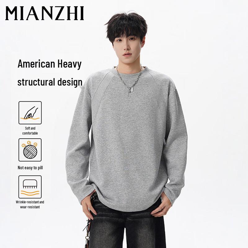 

Men s Heavyweight Long-Sleeve Crewneck T-Shirt 2XL
