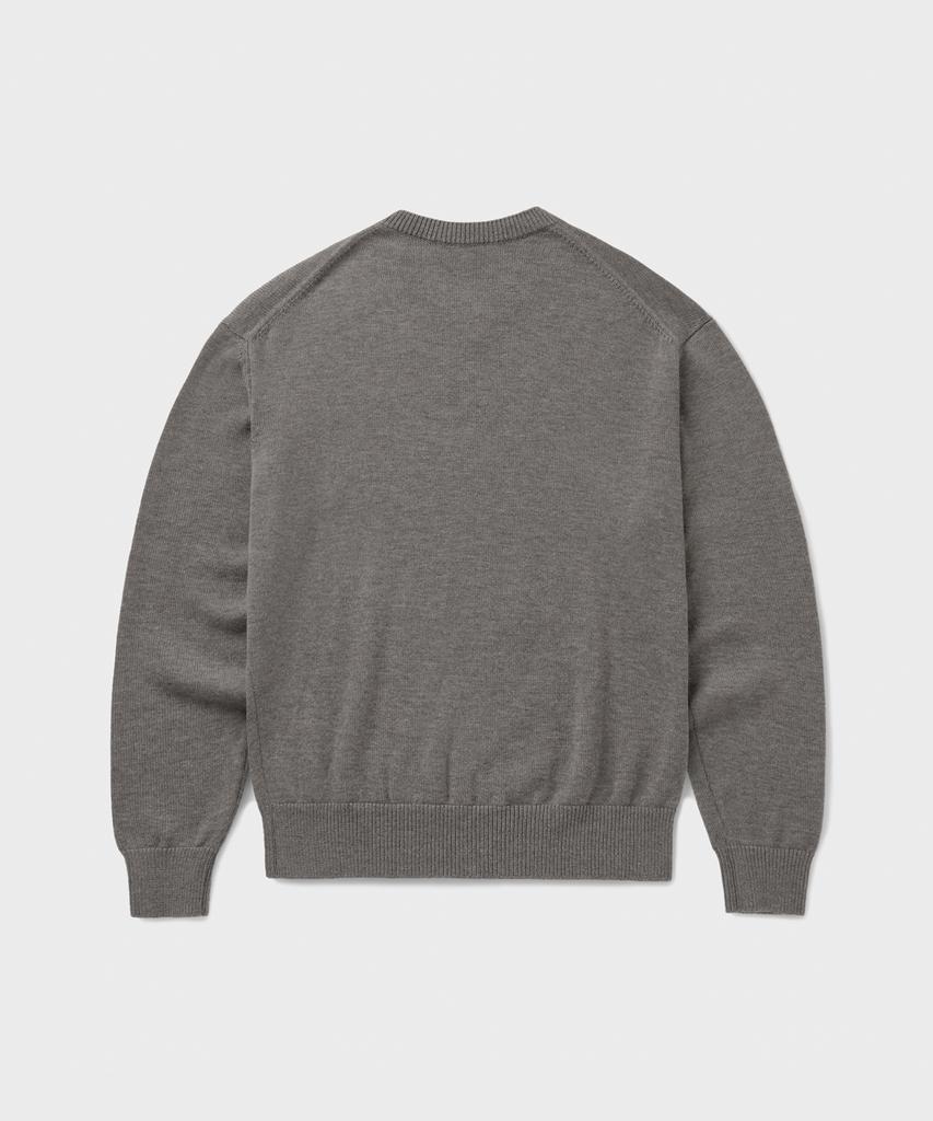 Beulaendideu [Superior] Cloud Superfine V-Neck Knit [Taupe Gray]
