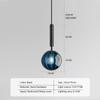 Nordic LED Glass Pendant Light Jewel Blue Ball Hanging Light Wine Red Living Room Decor Fxiture Bedroom Amber Indoor Lamp Lustre