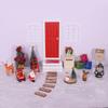 Christmas Wooden Elf Fairy Door Kit Tiny with Christmas Decoration Accessories for Mini House Furniture Christmas Decoration