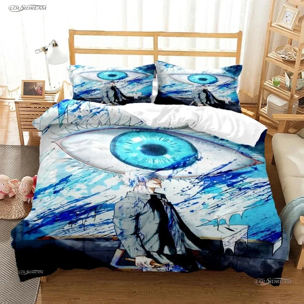 Cartoon Anime J-Jujutsu K-Kaisens Comfortable Duvet Quilt Cover Pillowcase Bedding Set Children Bedroom Decoration Home Textile
