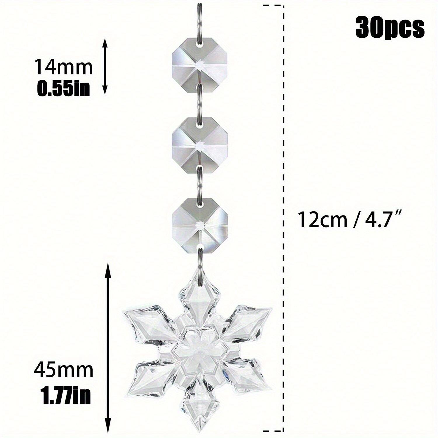 

30 шт. Хрустальные стеклянные подвески для люстры для центральных элементов акриловые подвесные, прозрачный подвесной уловитель, хрусталь для люстры, свадебное украшение для дома 30pcs