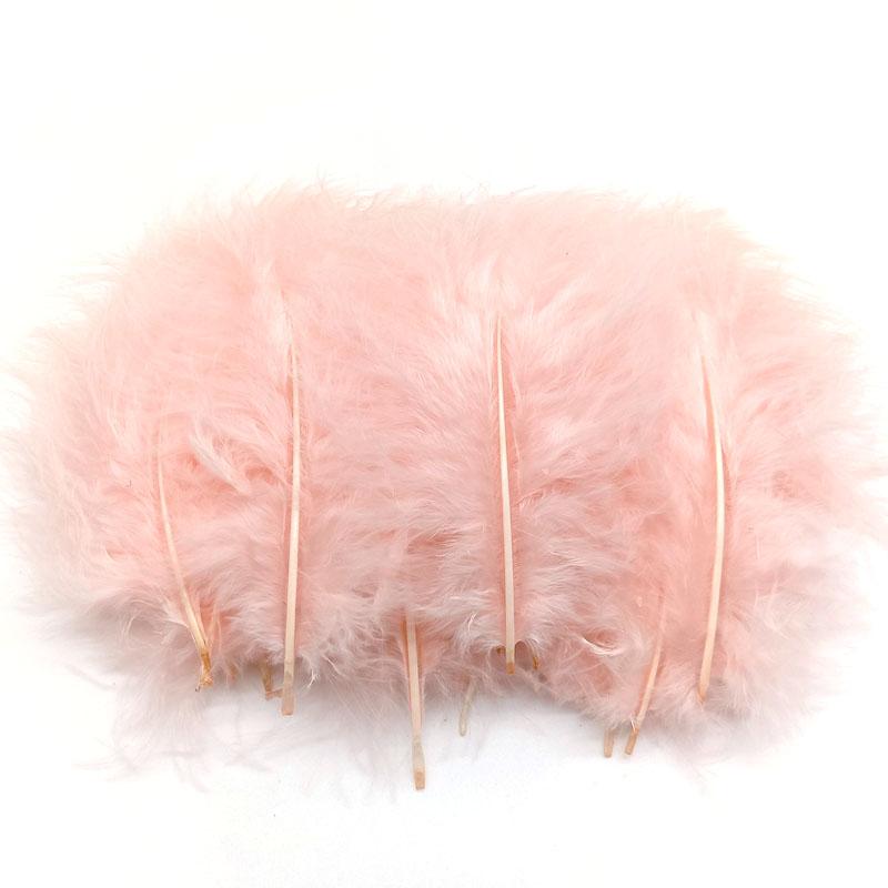 20Pcs Turkey Marabou Feathers Plumes DIY Creative Leisure Decoration Wedding Carnival Handicrafts Accessories Fly Tying Material