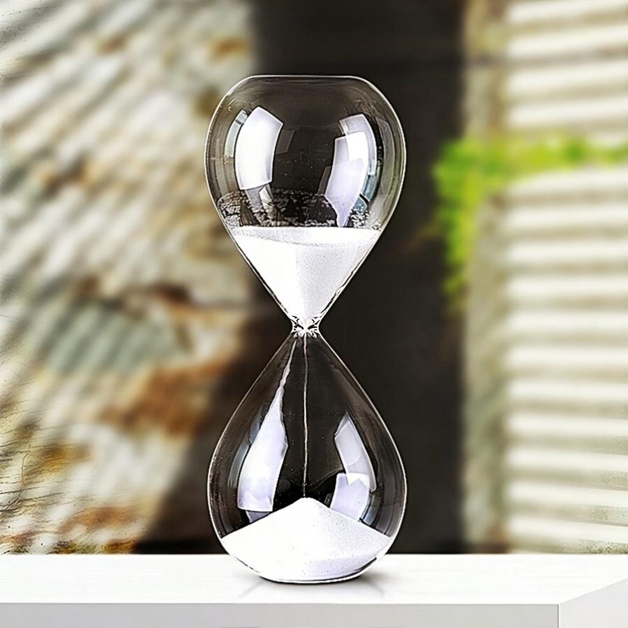1 PZ 1 Minuto Timer a Sabbia, Clessidra Trasparente in Vetro, Ornamento Decorativo da Scrivania, Clessidra per Misurare il Tempo